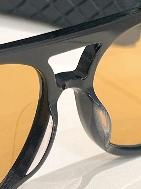 Bottega Veneta Square Sunglasses – Black Frame, Amber Lenses, Gold Accents main image 5